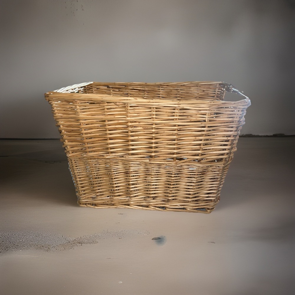 Rectangular‎ Wicker Bamboo Rattan Woven Magazine Record Holder BOHO 14" Chic